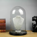 D25*H40cm Glass Dome With MDF Wooden Base